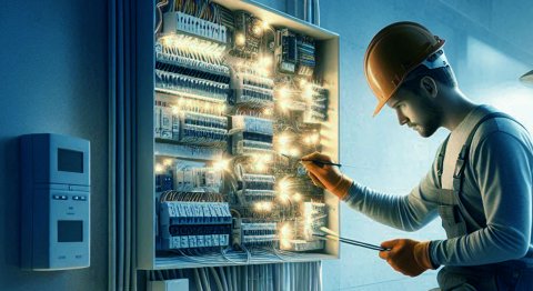 Commercial electrician contractor