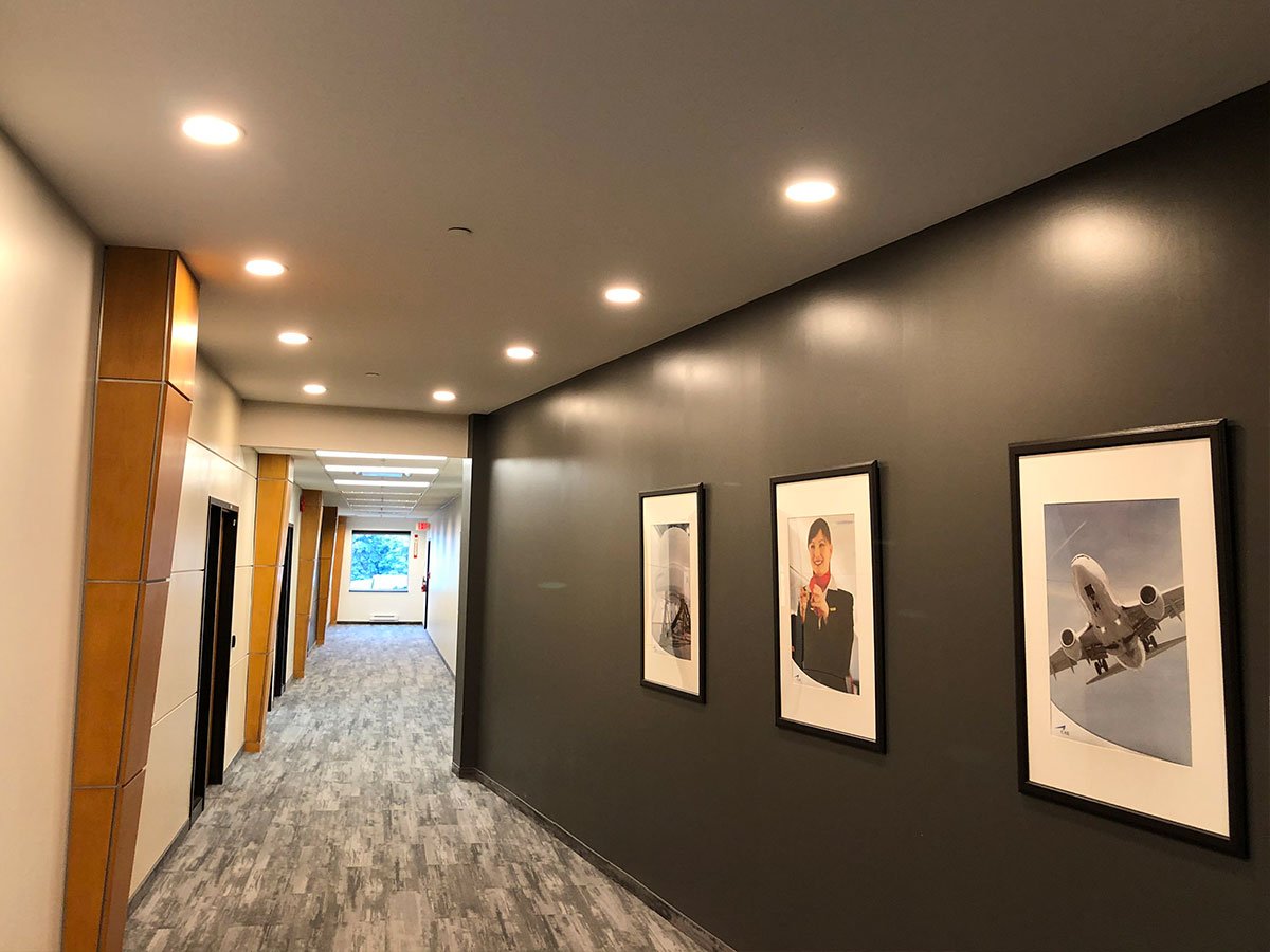 lighting-upgrade-CAE--aviation-training-corridor-after-toronto-gta-advance-net-electric